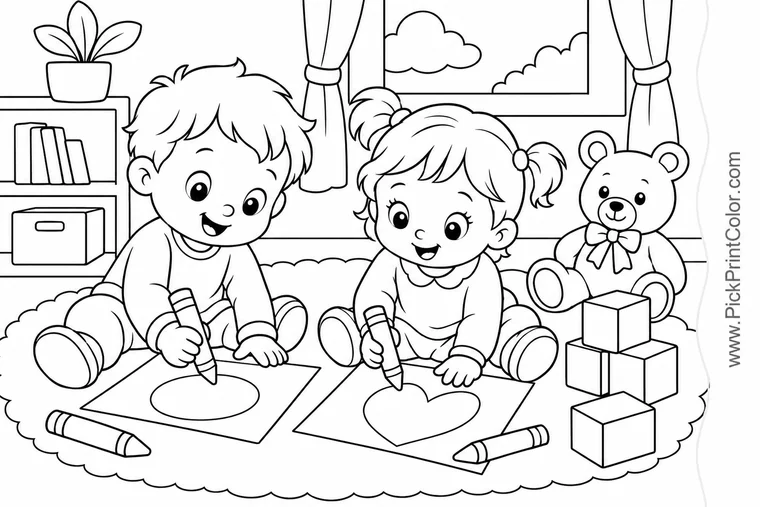For Toddlers coloring pages