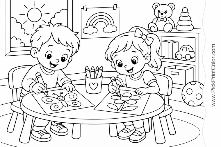 For Preschoolers coloring pages