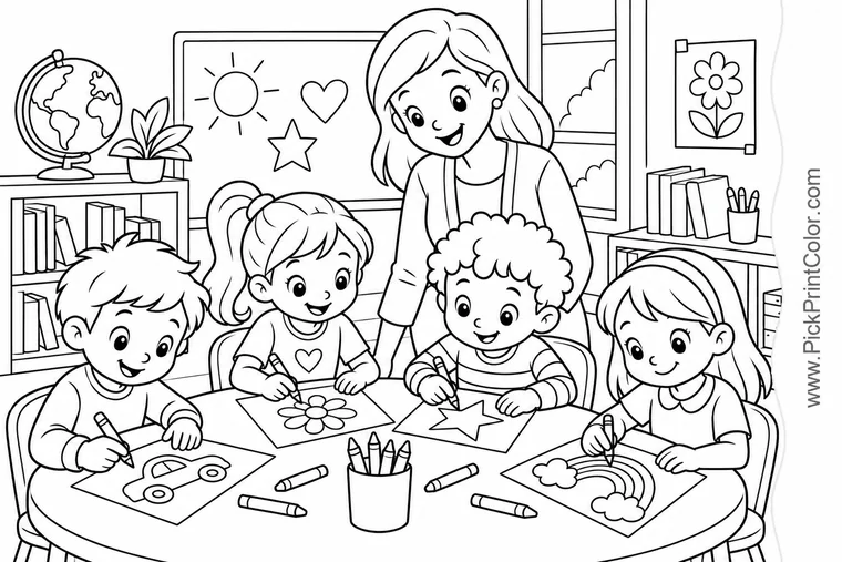 For Classrooms coloring pages