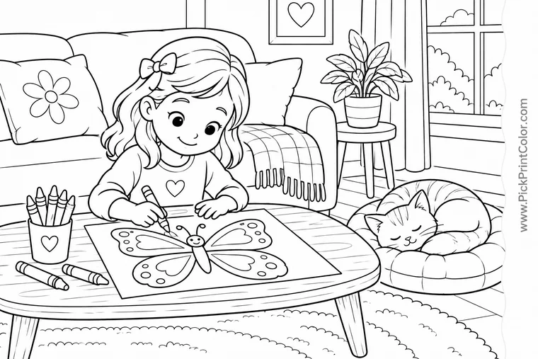 Quiet Time occasion coloring pages