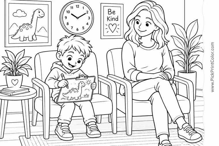 Waiting Time occasion coloring pages