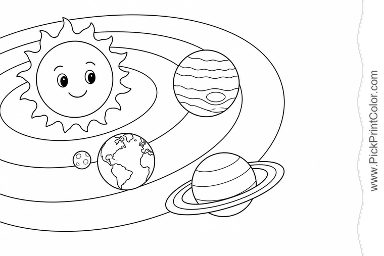 Solar coloring pages