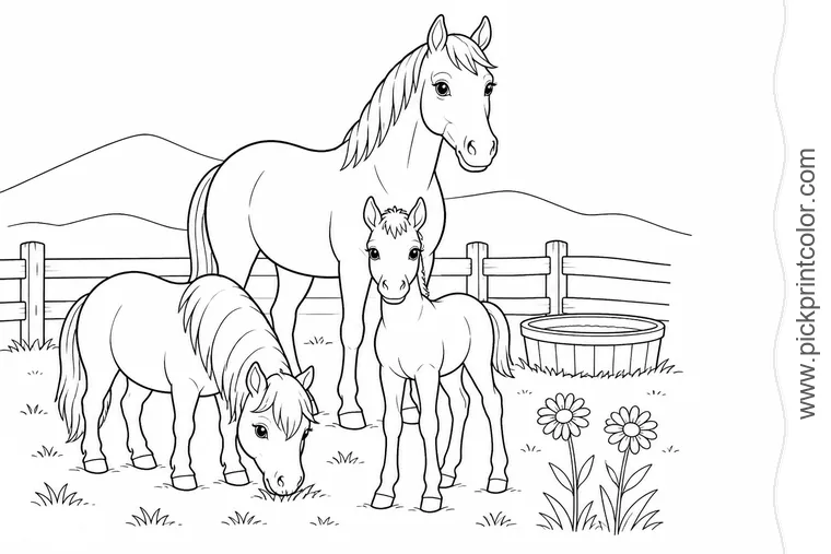 Horses coloring pages